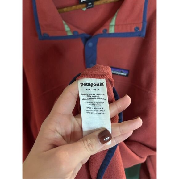PATAGONIA BURNT ORANGE  SNAP T FLEECE SWEATER MEN’S XXL - Picture 3 of 3